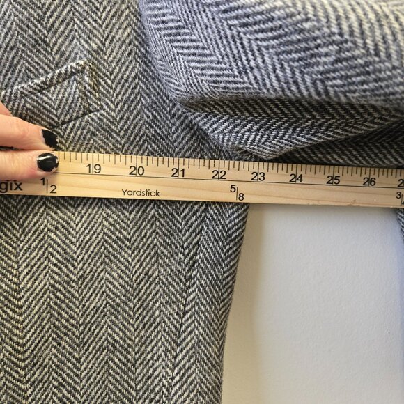 Vintage Sanger Harris Mens Wool Blazer Jacket USA Size 46 Herringbone Preppy Pro - Picture 10 of 16